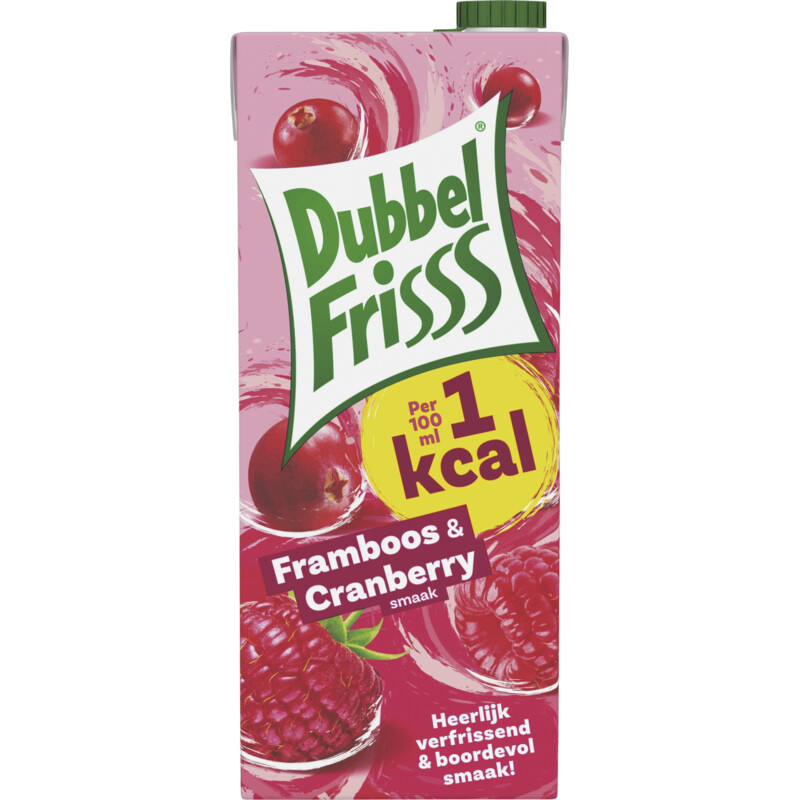 Een afbeelding van DubbelFrisss 1kcal Framboos & cranberry