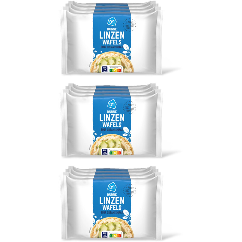 AH Dunne linzenwafel sourcream smaak 4x 3pk