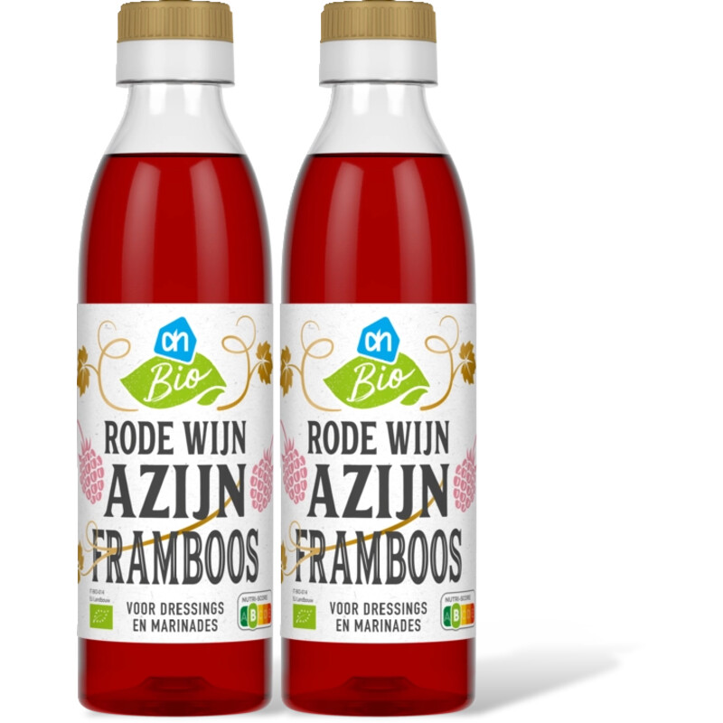 AH Biologisch Rode wijnazijn framboos 2-pack