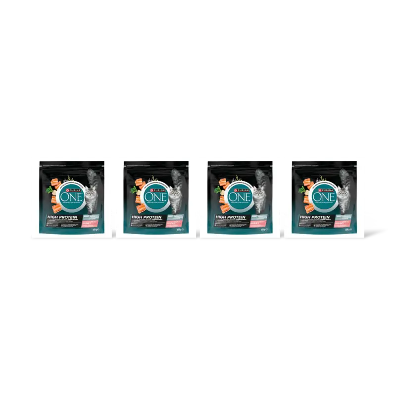 Purina ONE High protein zalm 4-pack