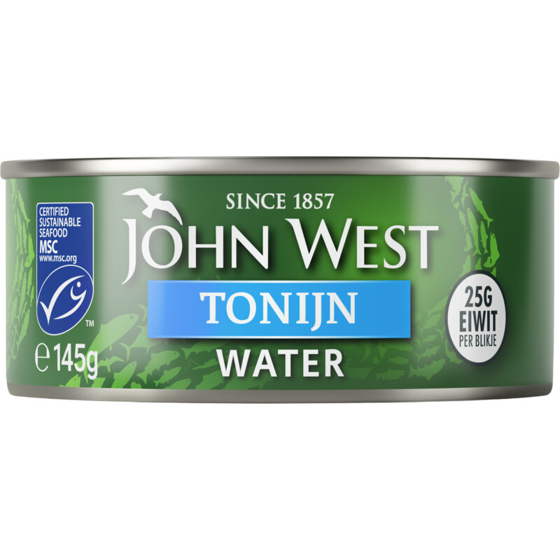 Een afbeelding van John West Tonijnstukken in water