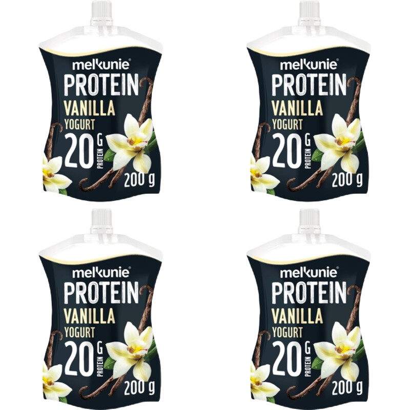 Een afbeelding van Melkunie Protein vanille yoghurt 4-pack