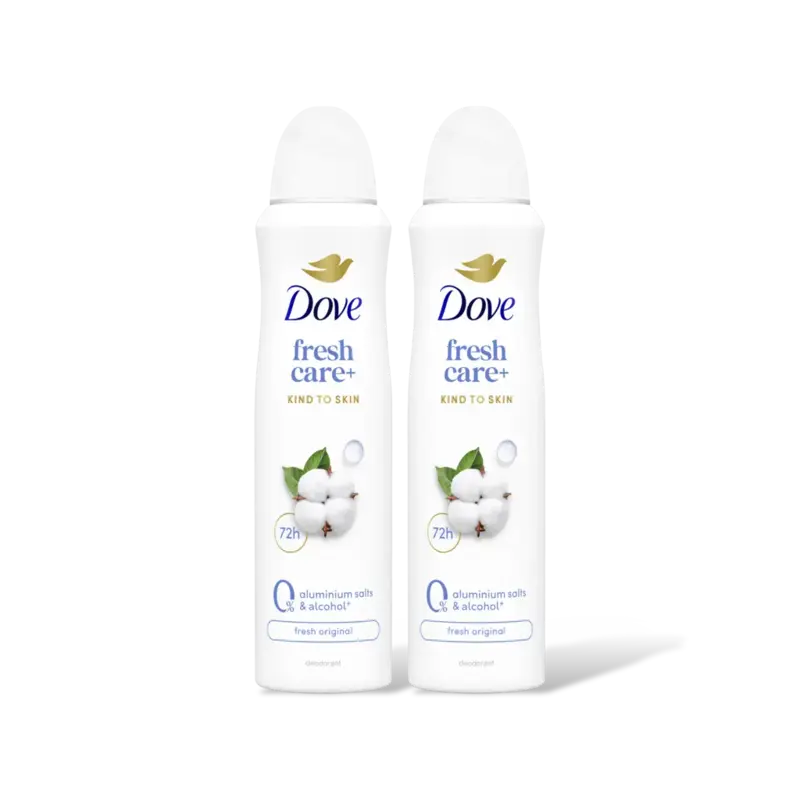 Dove Original 0% deodorant spray 2-pack