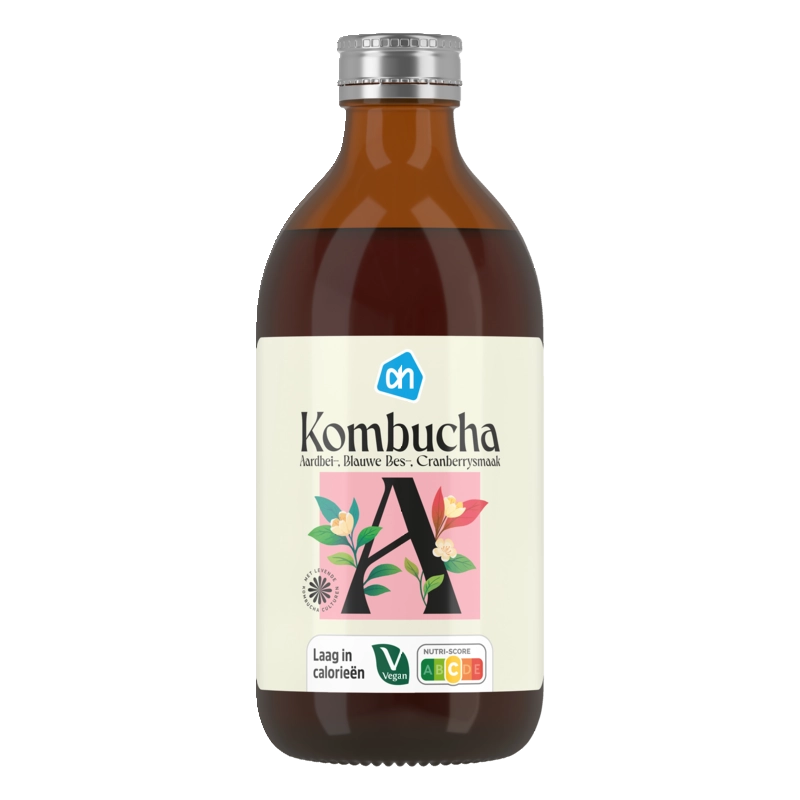 AH Kombucha aardbei blauwe bes cranberry