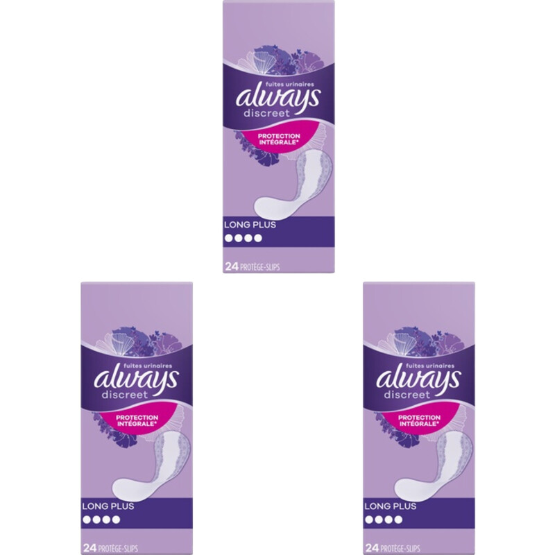 Een afbeelding van Always Inlegkruisje Discreet Long Plus 3-pack