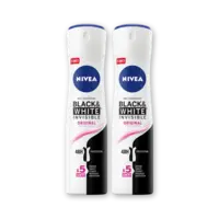 NIVEA Black & white org deodorant spray 2-pack