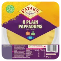Patak's Pappadums naturel kant-en-klaar