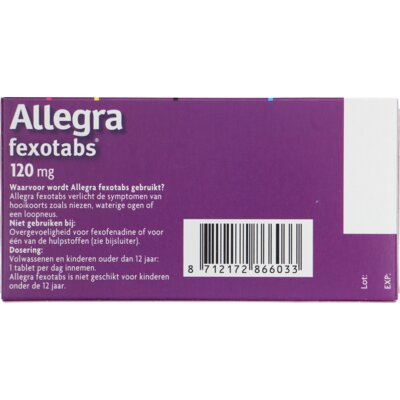 pdp-image-Allegra Fexotabs 120mg omhulde tabletten