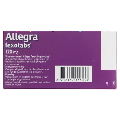 pdp-image-Allegra Fexotabs 120mg omhulde tabletten