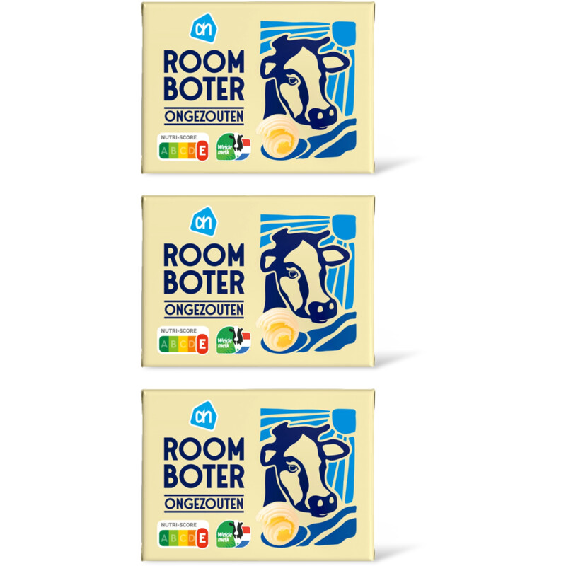 AH Roomboter ongezouten 3 pack