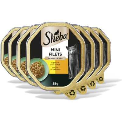 pdp-image-Sheba Mini filets n saus kip & kalkoen 7-pack