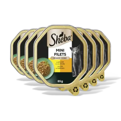 pdp-image-Sheba Mini filets n saus kip & kalkoen 7-pack