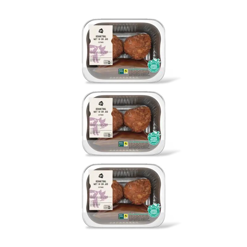 Gehaktbal met ui en jus 3-pack
