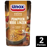 Unox Pompoen rode linzensoep