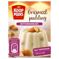 Koopmans Griesmeelpudding bitterkoekjes