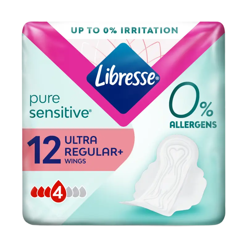 Libresse Pure sensitive ultra+ wings maandverband