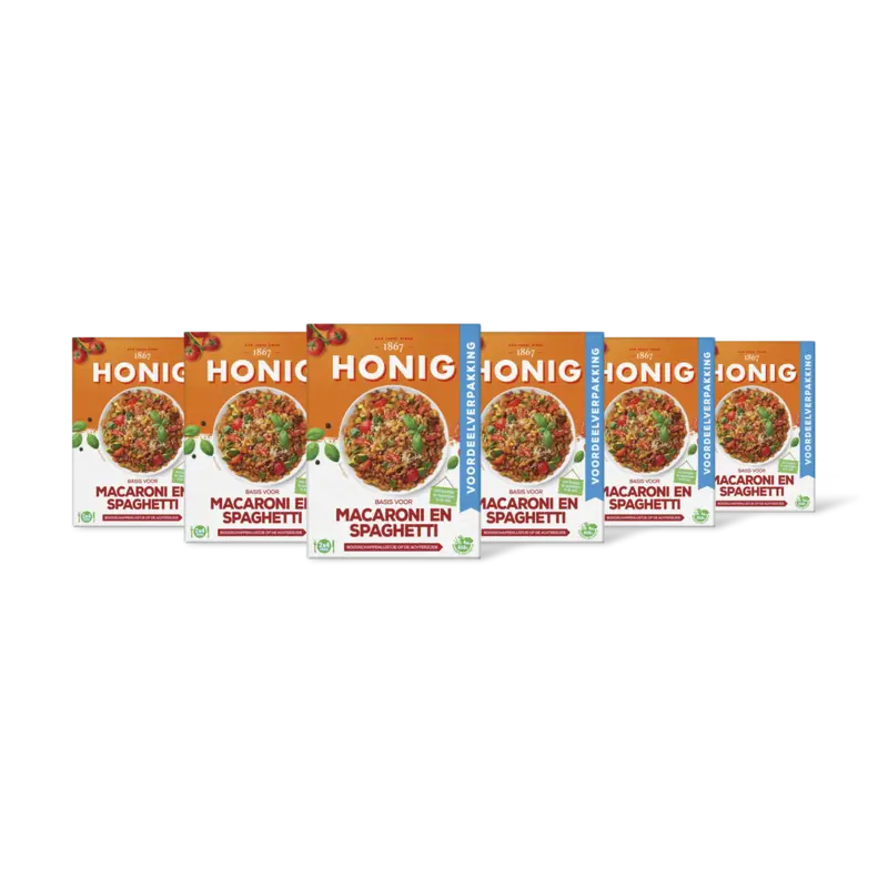 Honig macaroni & spaghetti voordeel 6-pack
