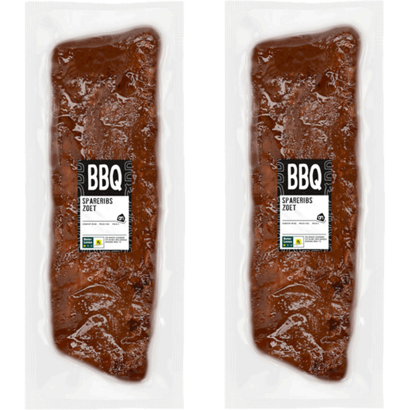 Een afbeelding van AH Spareribs zoet 2-pack