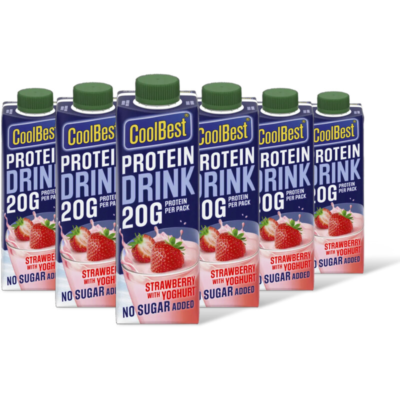 CoolBest Protein drink strawberry 6-pack