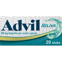 Een afbeelding van Advil Reliva 200mg ibuprofen zachte capsule