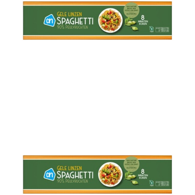 Een afbeelding van AH Gele linzen spaghetti 2-pack
