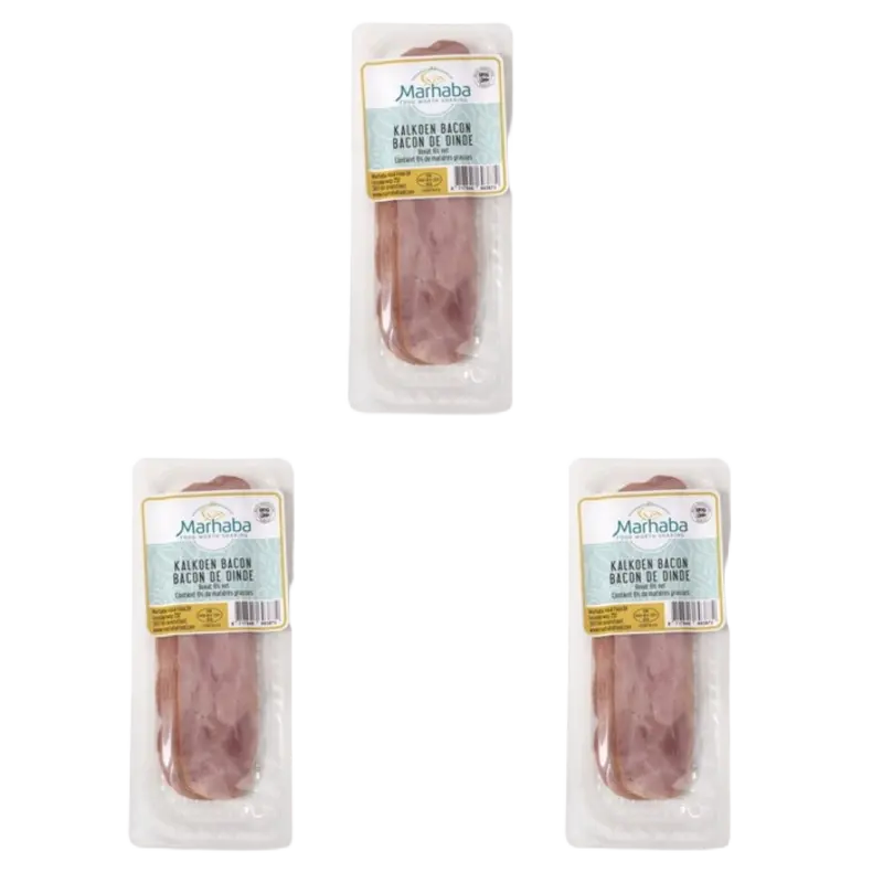 Marhaba Kalkoen bacon 3-pack