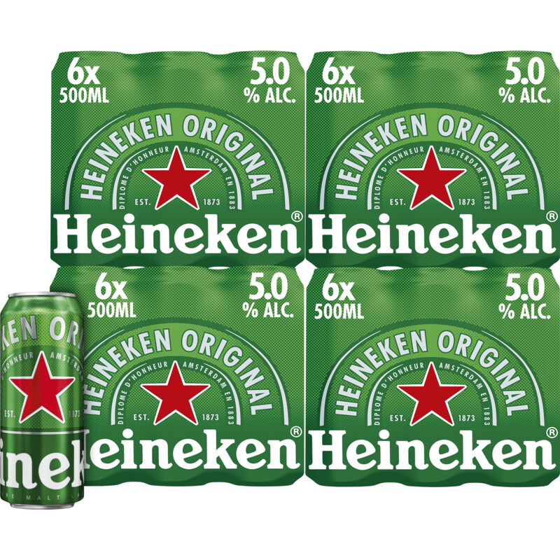 Een afbeelding van Heineken Premium pilsener 4x 6-pack