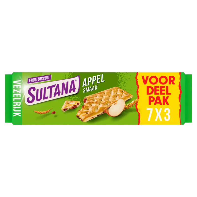 Sultana Fruitbiscuit appel voordeelpak