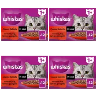 Whiskas 1+ Classic selectie in saus 4-pack