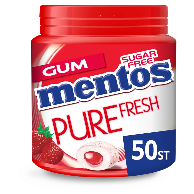 Mentos Gum Pure fresh aardbei