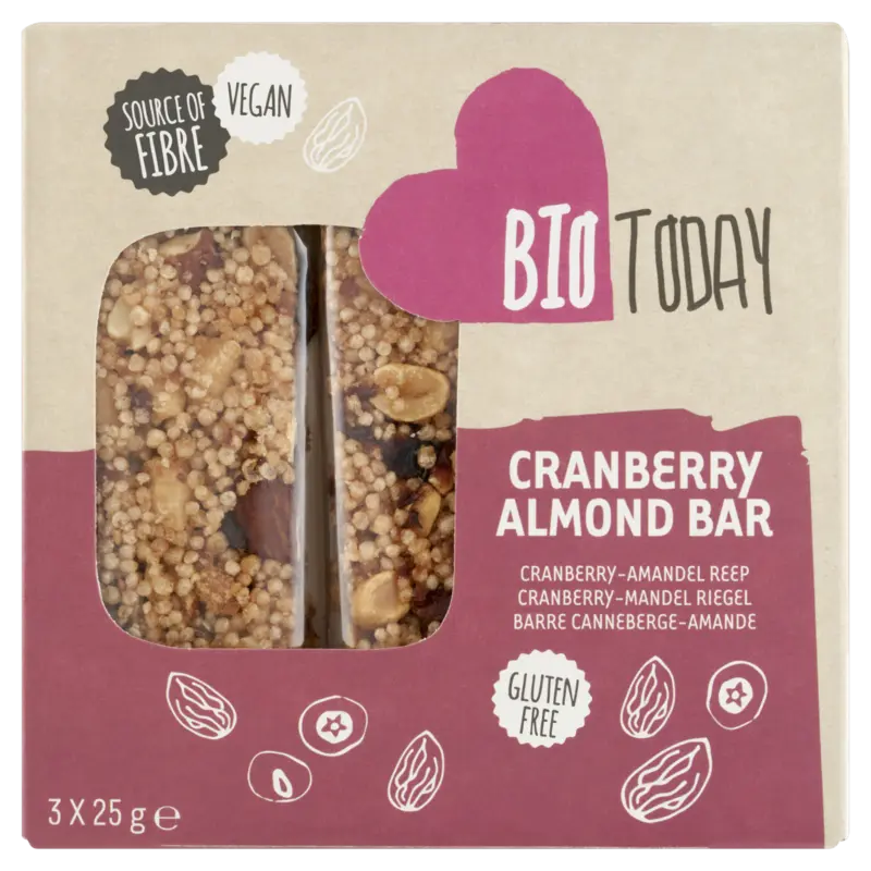 BioToday Cranberry-almond bar