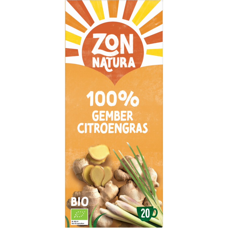 Zonnatura 100% gember citroengras kruideninfusie