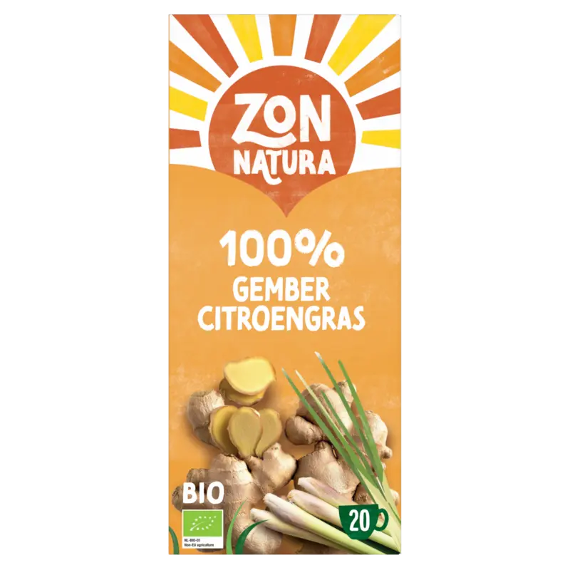 Zonnatura 100% gember citroengras kruideninfusie