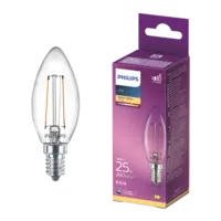 Philips Led fil kaars helder E14 25W