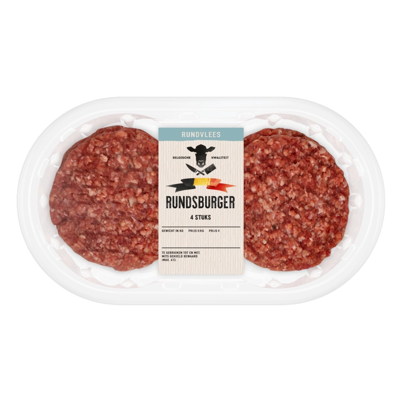 AH Rundshamburger 4 stuks bel