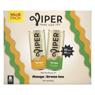 pdp-image-Viper Hard iced tea green & mango value 6-pack