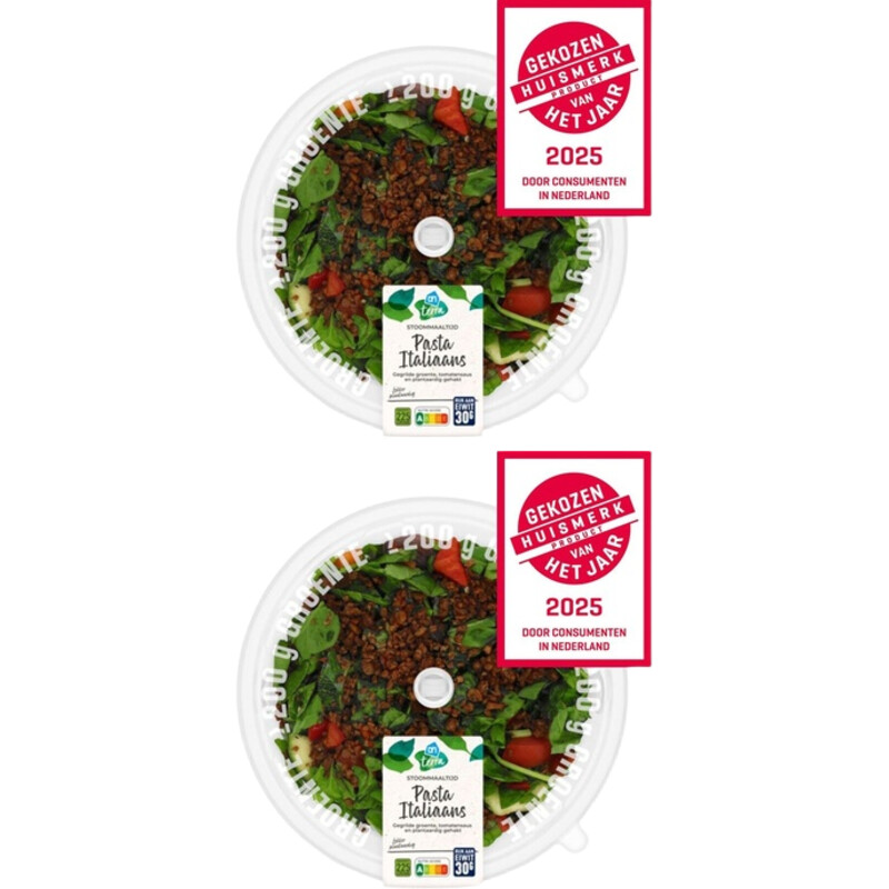 Een afbeelding van AH Terra Stoommaaltijd pasta Italiaans 2-pack