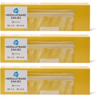 pdp-image-AH Hersluitbare zakjes 0.4L + 1.2L 3-pack