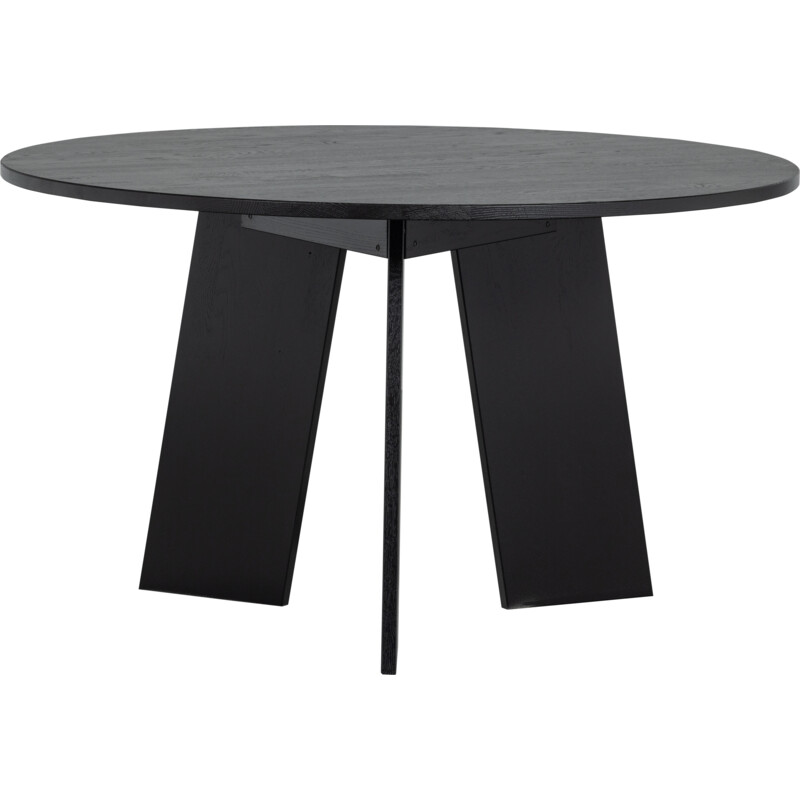 Een afbeelding van Woood Fries eettafel 129cm eiken blacknight