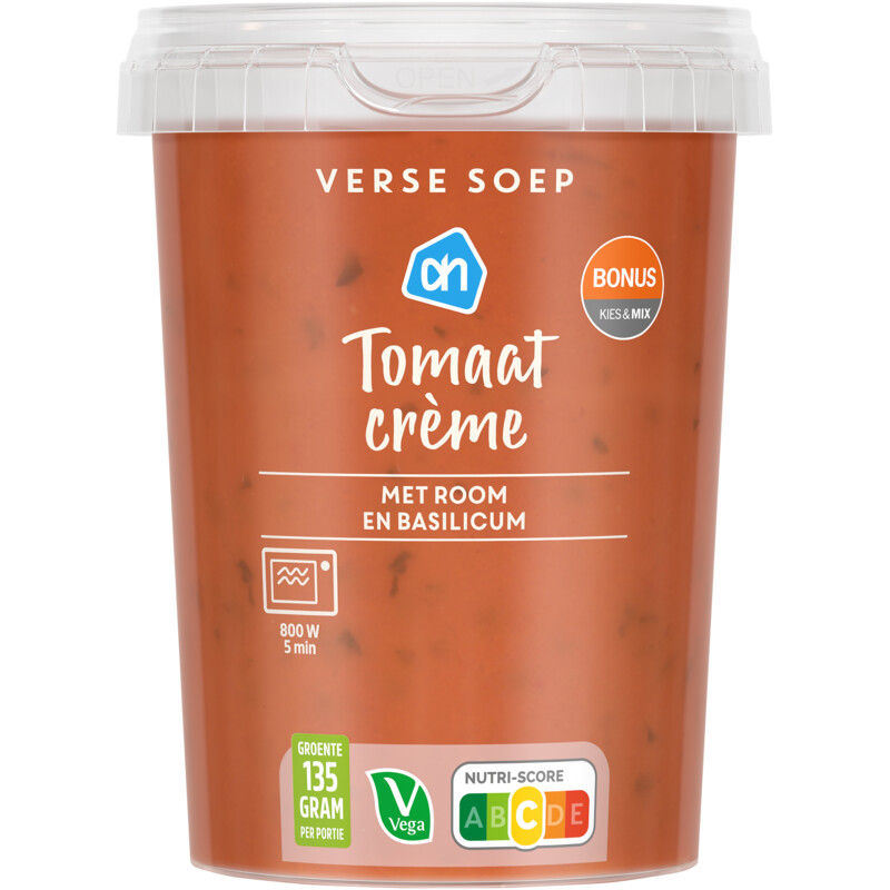 Een afbeelding van AH Verse soep tomaat crème