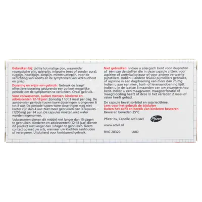 pdp-image-Advil Reliva forte 400mg ibuprofen capsule