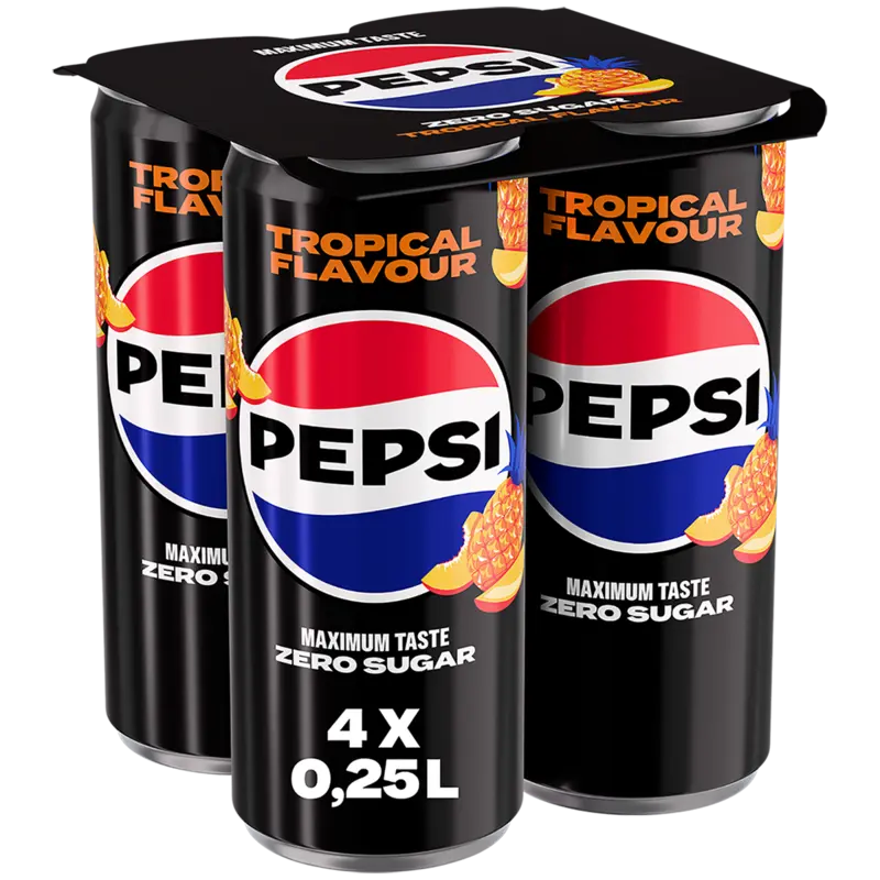 Tropical flavour zero sugar 4-pack
