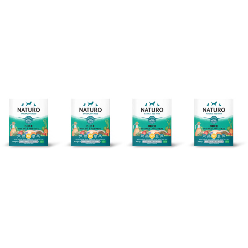 Naturo Eend en rijst voor de hond 4-pack