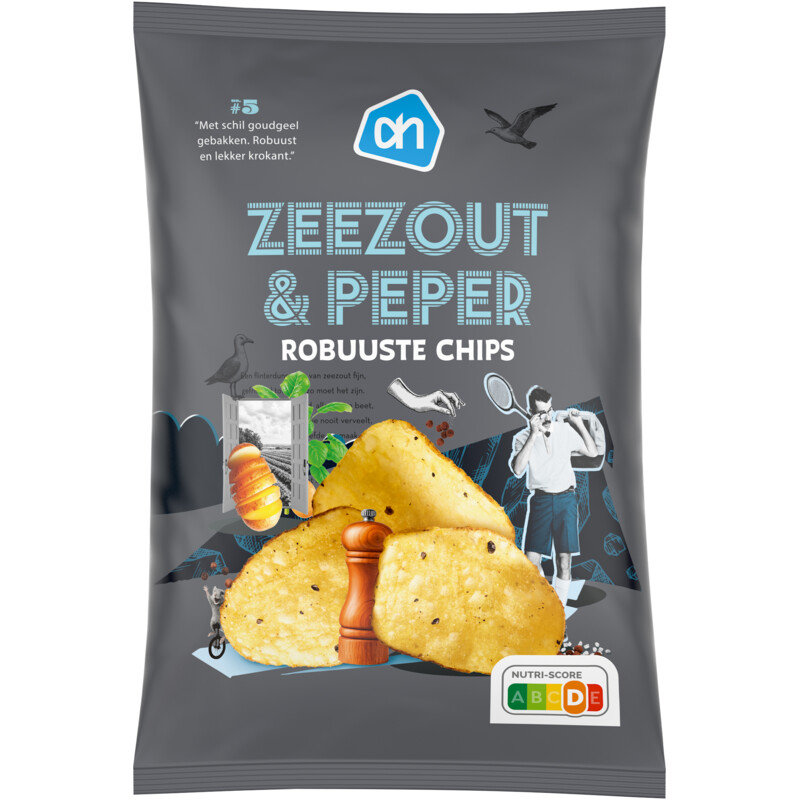 Een afbeelding van AH Robuuste chips zeezout & peper