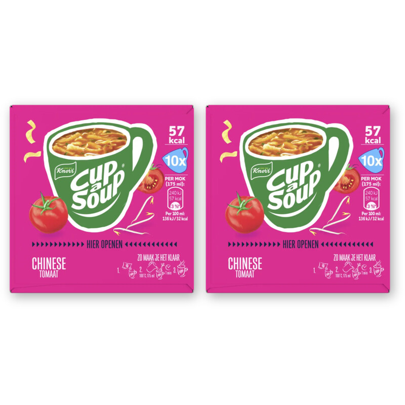Knorr Cup-a-soup Chinese tomaat 10-pack 2-pack