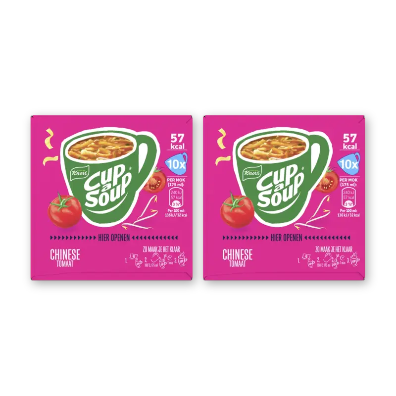 Knorr Cup-a-soup Chinese tomaat 10-pack 2-pack