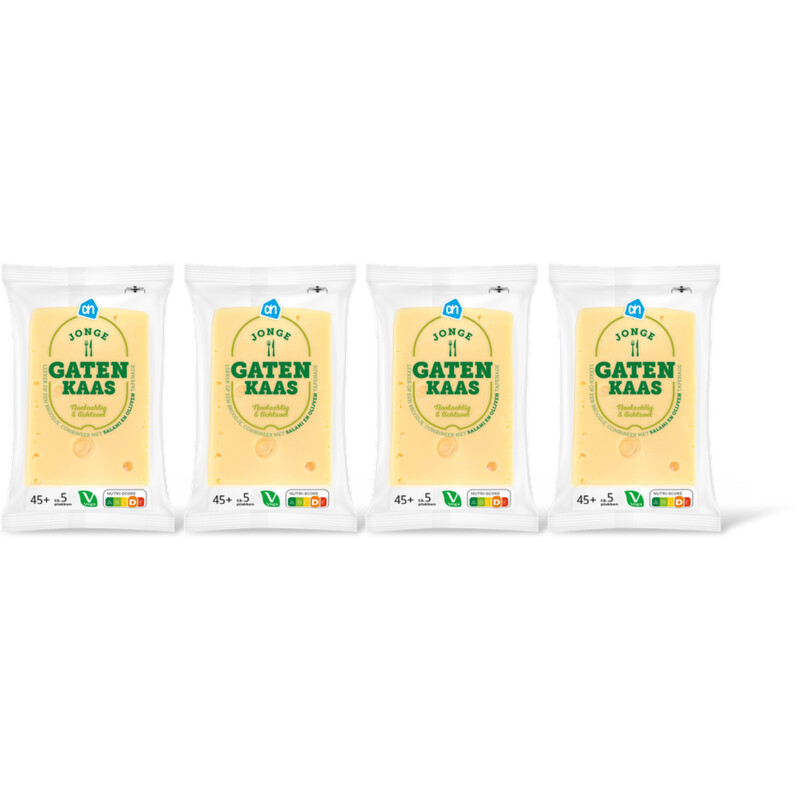 AH Jonge gatenkaas 45+ plakken 4-pack