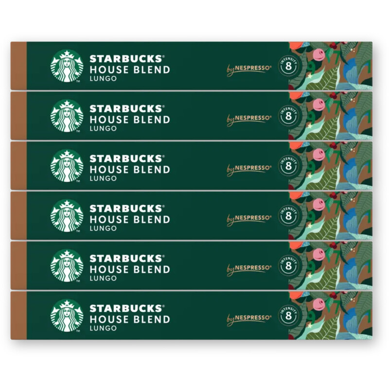 Starbucks Nespresso house blend lungo caps 6-pack