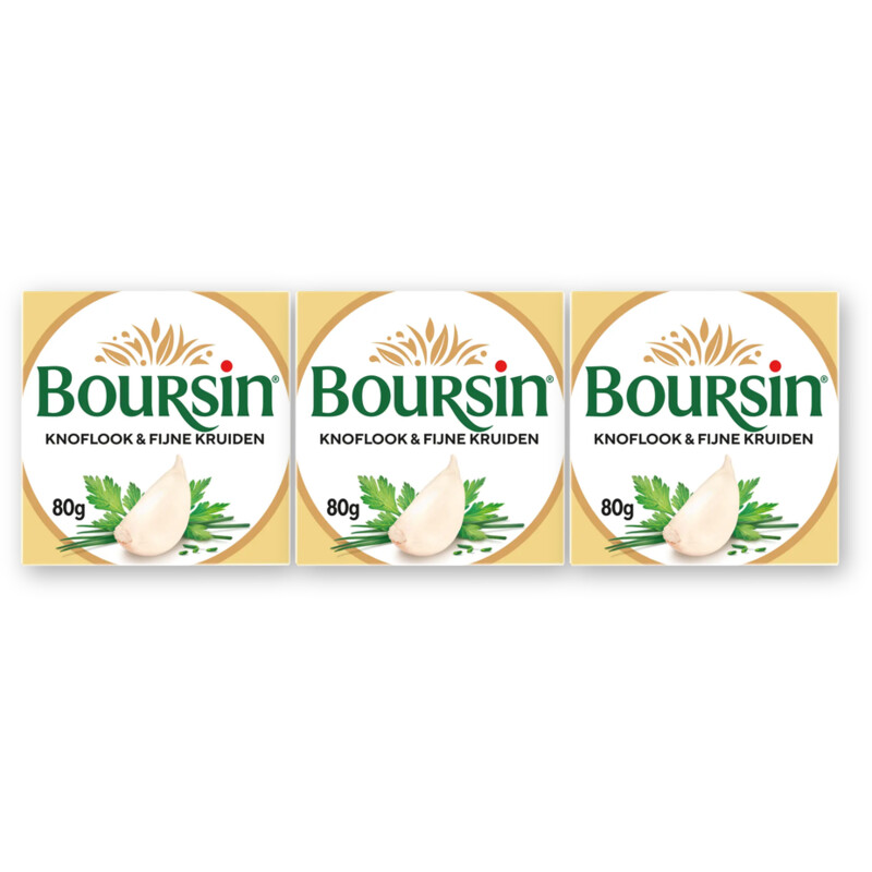 Boursin Knoflook & fijne kruiden 3-pack