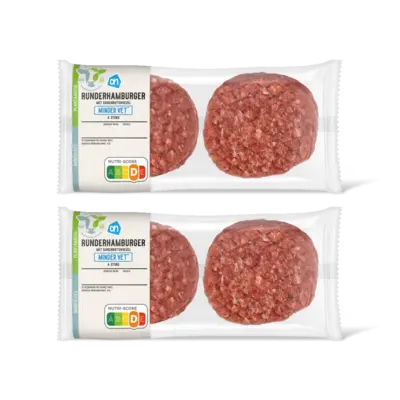 pdp-image-AH Runderhamburger minder vet 4 stuks 2-pck